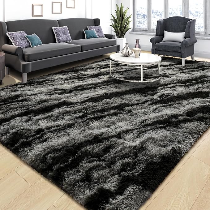 Soft Fluffy Rugs for Living Room, 5x8 Shaggy Area Rug for Bedroom, Modern Shag by Tepook
