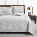 Love's cabin Twin Quilt Bedding Set Light Grey Bedspreads by Lovescabin