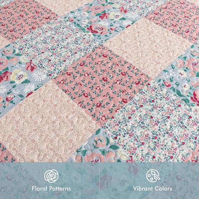 Etwel Lightweight Patchwork Queen Size Quilt Set - Image 2