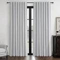 Light Grey Blackout Curtains 90 Inch Length 2 Panels Set by QJMYDECO