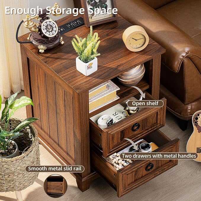 Joaxswe 18" Farmhouse Nightstand - Image 4
