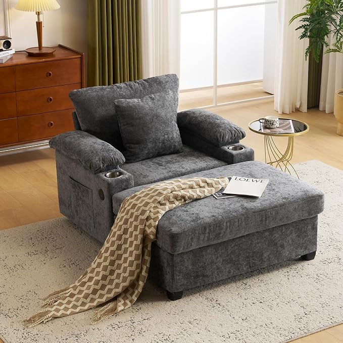 GRAINELL 58" Oversized Chair by Unknown