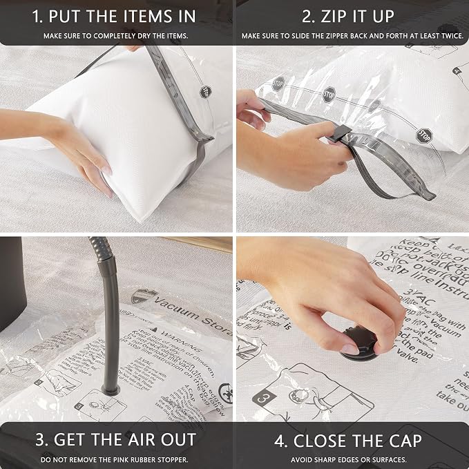 Vacuum Storage Bags, Compression Packing Space Saver Seal Bags - Image 4