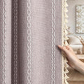 Purple 100% Boho Blackout Curtains 84 Inch 2 Panels by Unknown