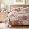 SLPR - Country Roses Red Floral Patchwork Quilt Set, Twin by SLPR