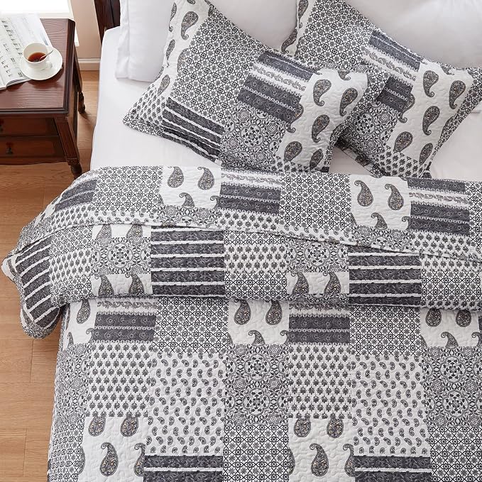 Quilt Set Full/Queen Size 3 Piece Bedspread Coverlet Lightweight Comforter - Image 5