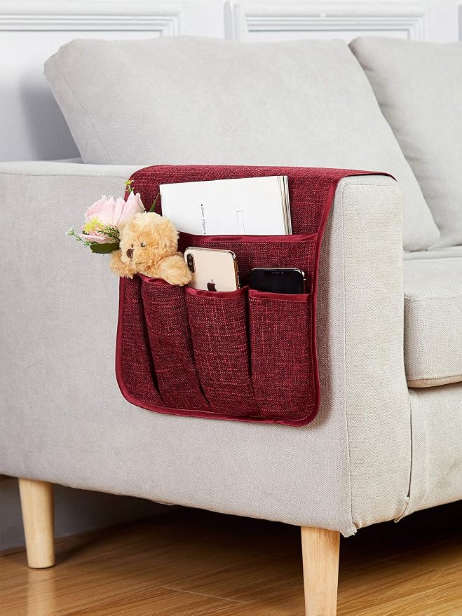 Sofa Armrest Organizer Non-Slip Arm Chair Hanging Caddy Remote Control Holder - Image 2