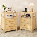 Decofy Farmhouse 2-Drawer Nightstand Set of 2 by Decofy
