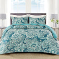 Whale Flotilla California King Size Quilt Set, Soft Boho Paisley Bedspreads | by WHALEFLOTILLA
