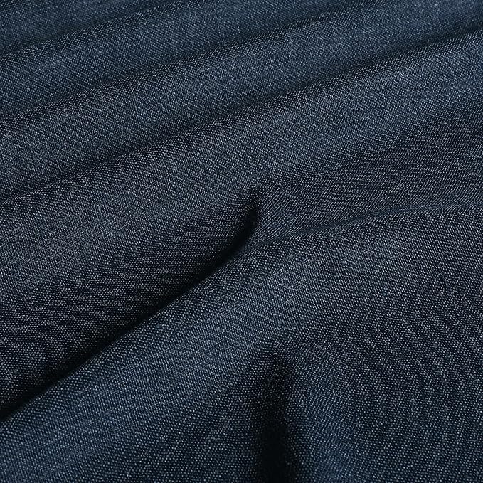 Vision Home Navy Blue Pinch Pleated Full Blackout Curtains Linen Blended Room - Image 7