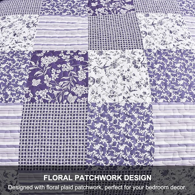 Mybedsoul Boho Quilt King Size, Patchwork Reversible Bedding Set, 3 Pieces - Image 7