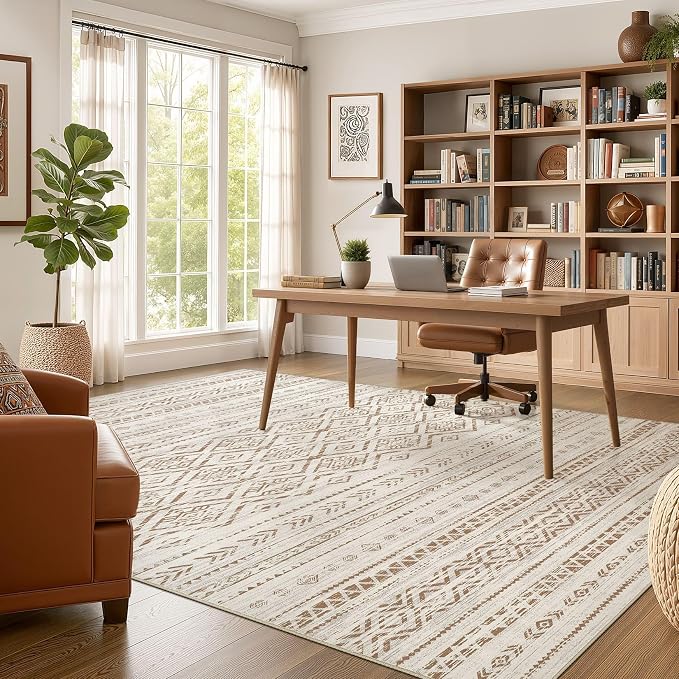 Nakagishi Area Rug Living Room Rugs: 5x7 Large Soft Machine Washable Boho - Image 5