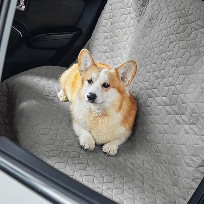 Bedsure 100% Waterproof Bed Cover for Dogs Washable - Non Slip Waterproof Dog Blanket for Bed, Lightweight Furniture Protector Durable for Pet Cat Puppy with Non-Slip Bottom, Grey, 82x82IN