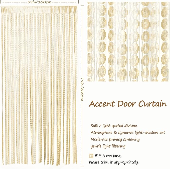 Vintage Copper Coin Pattern Door Curtain - Image 3