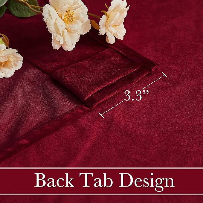 RYB HOME Velvet Curtains 90 inches Long - Image 2
