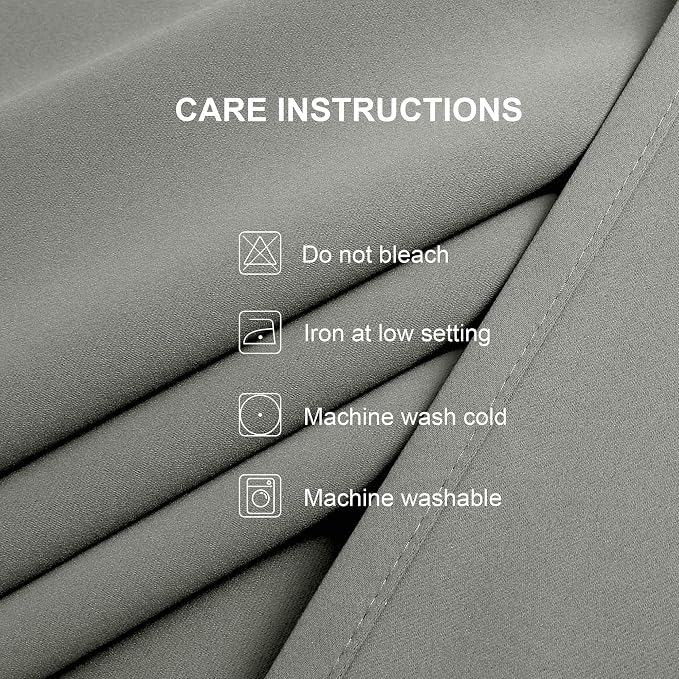 CUCRAF Room Darkening Curtains for Bedroom, Light Blocking Drapes for Living - Image 7