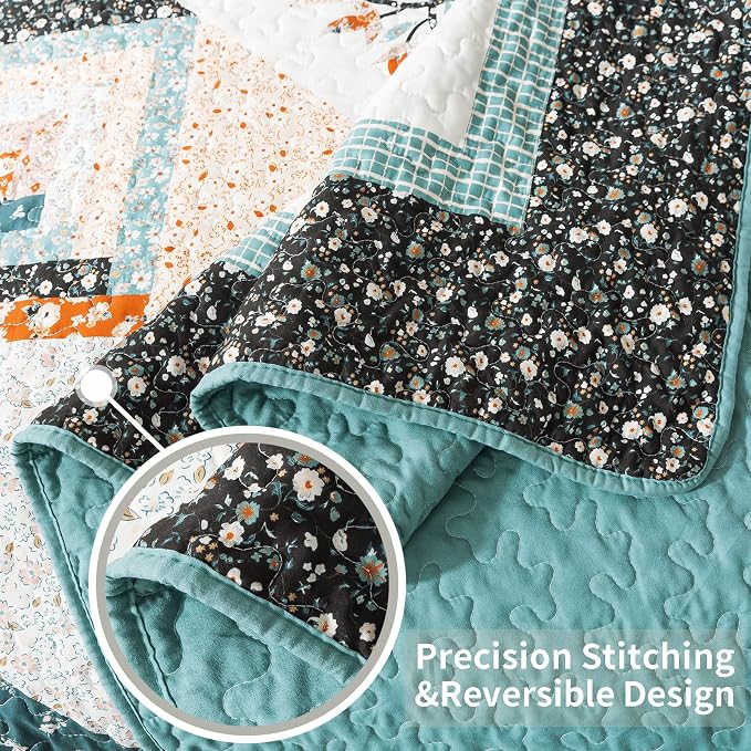 VAPUTAR Cotton Fill Quilt King Size Bedding Set - Image 8