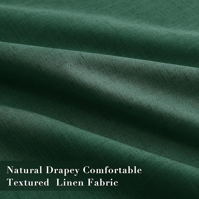 Joywell 100% Blackout Linen Curtains 84 Inch Long - Image 4
