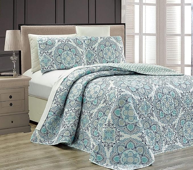 Fancy Collection 3 Pc Bedspread Bed Cover Over Size New by Fancy+Linen