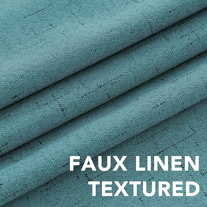 H.VERSAILTEX Linen Blackout Curtains 54 Inches Long 100% Absolutely Blackout - Image 4