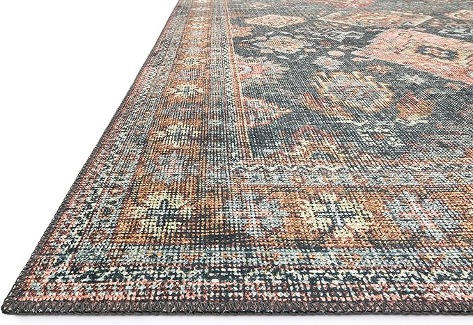 Loloi Skye Collection SKY-10 Sea/Rust 7' x 9' Oval Area Rug