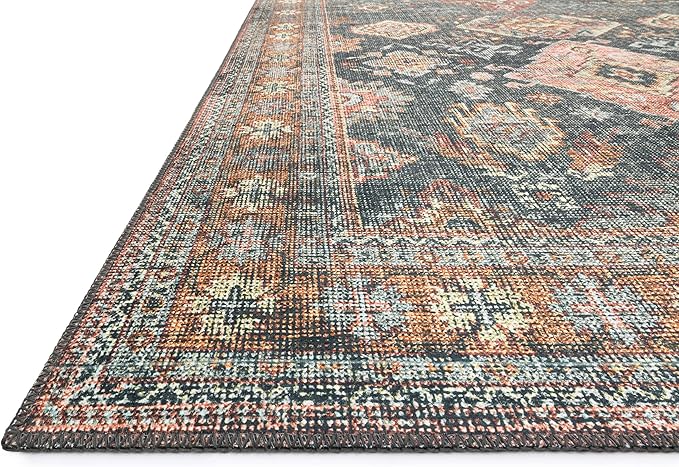 Loloi II Skye Collection SKY-10 Sea/Rust 2'-6" x 7'-6" Runner Rug