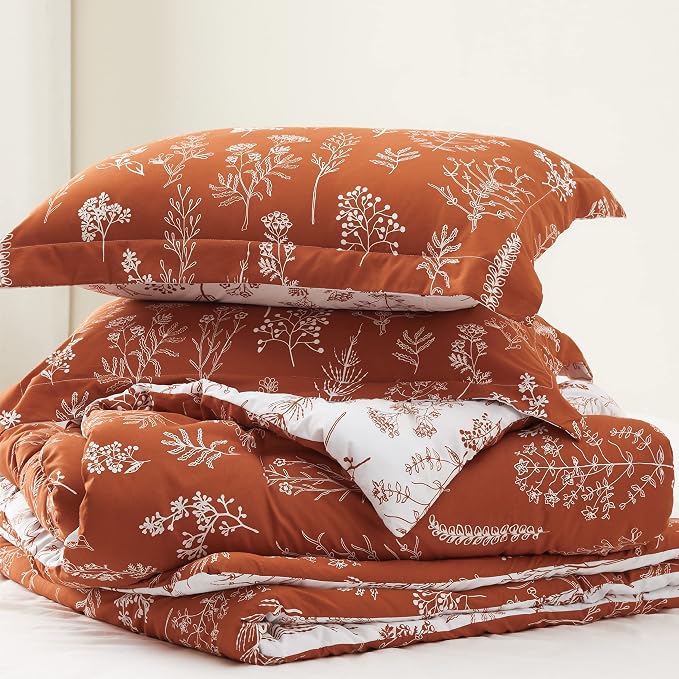 Bedsure Terracotta King Comforter Set - Image 8