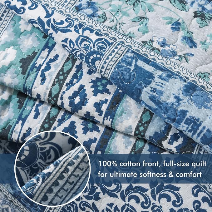 Etwel Cotton Patchwork California King Quilt Set - Image 3
