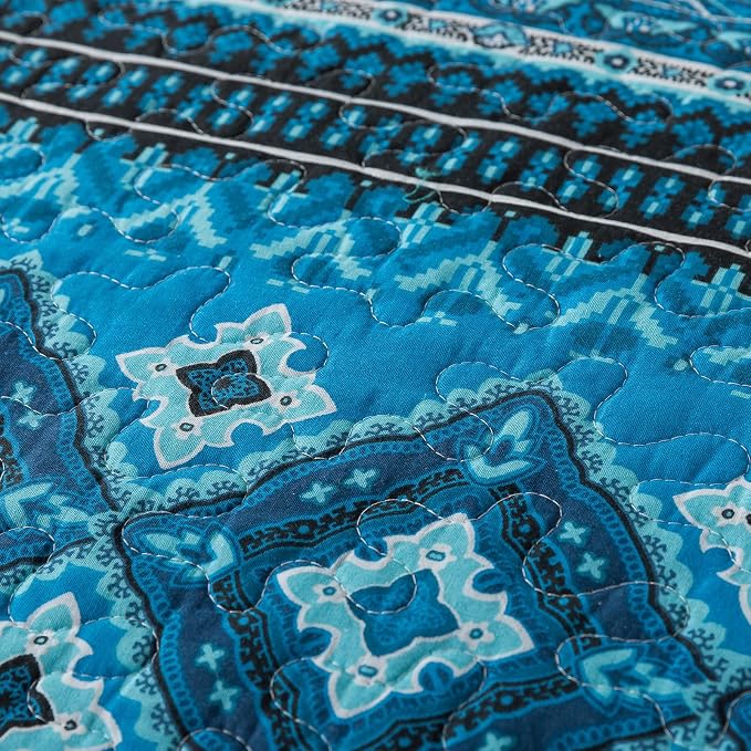 BEDIFANY Cotton Quilt King Size Sets, Soft Quilted King Bedspread | Lightweight - Image 4