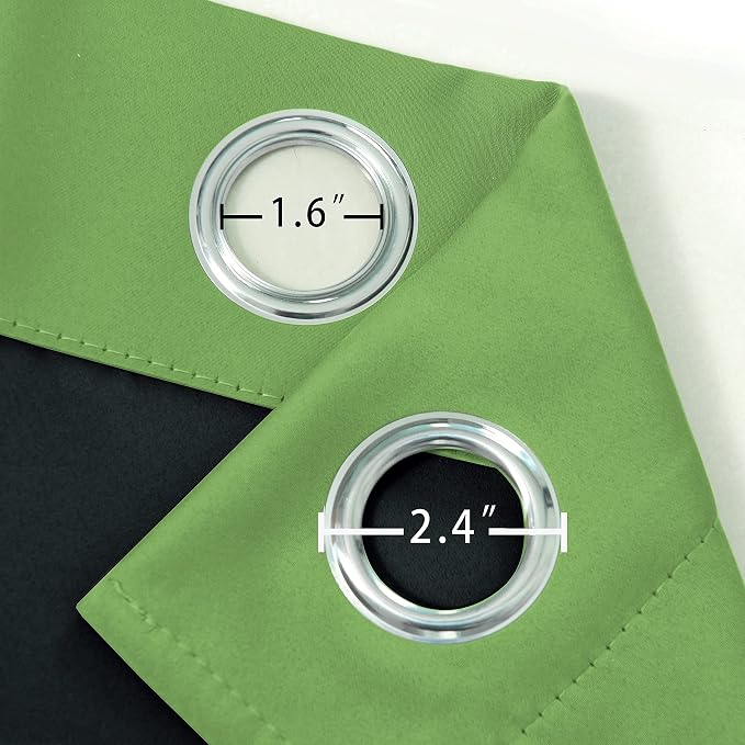 100% Blackout Light Green Curtains - Image 6