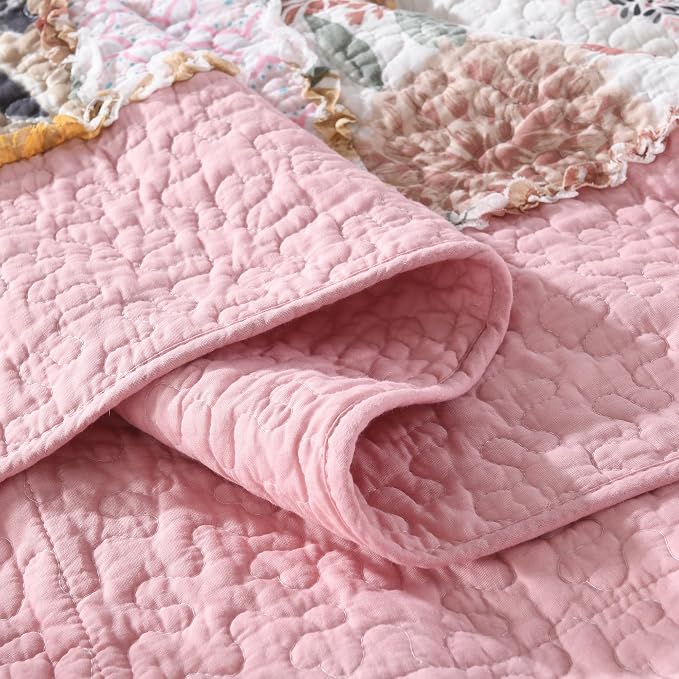 Etwel 100% Cotton Patchwork Queen Size Quilt Set - Image 7