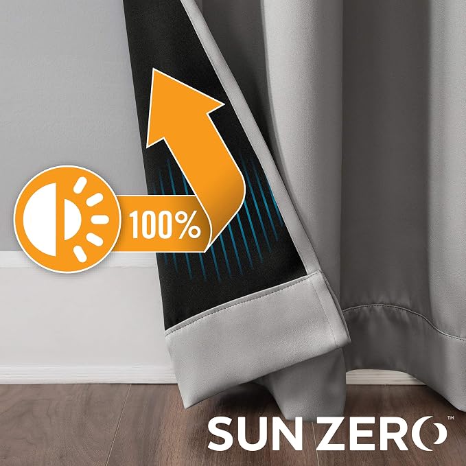 Sun Zero Nordic 2-pack Theater Grade Extreme 100% Blackout Grommet Curtain - Image 5