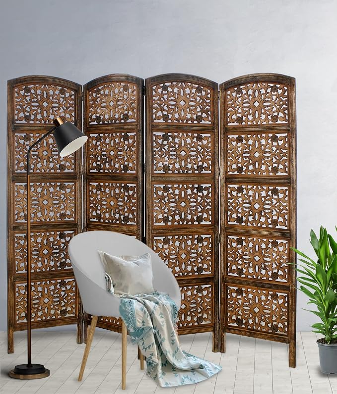 COTTON CRAFT Room Divider Wood Screen - Image 5