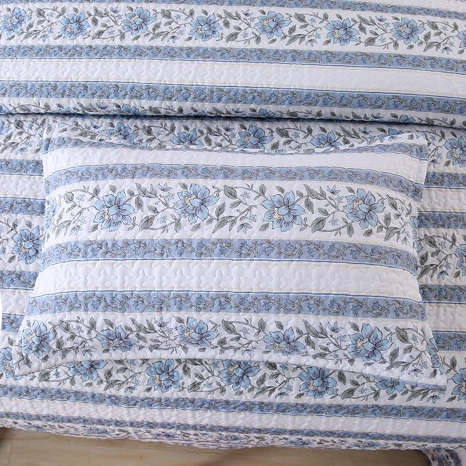 DURLENGEN Quilt Set King Size 3Pcs, Soft Microfiber Lightweight Bedspread - Image 3