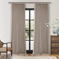 Burlywood Birch Pinch Pleated Blackout 102 Inch Linen Curtains Dual Layer | by Twodrapes