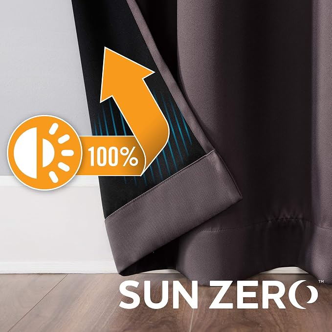 Sun Zero Nordic 2-pack Theater Grade Extreme 100% Blackout Grommet Curtain - Image 4