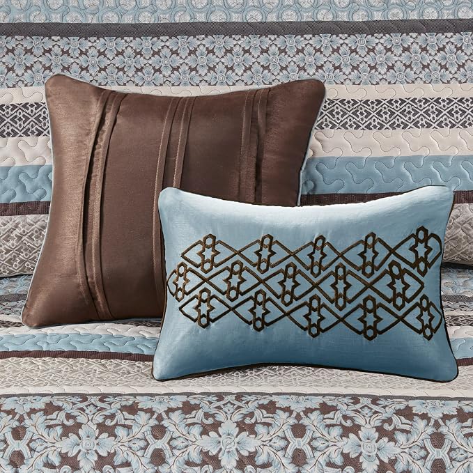 Madison Park Queen Quilt Bedding Set, Reversible Quilted Bedspread Set - Image 9