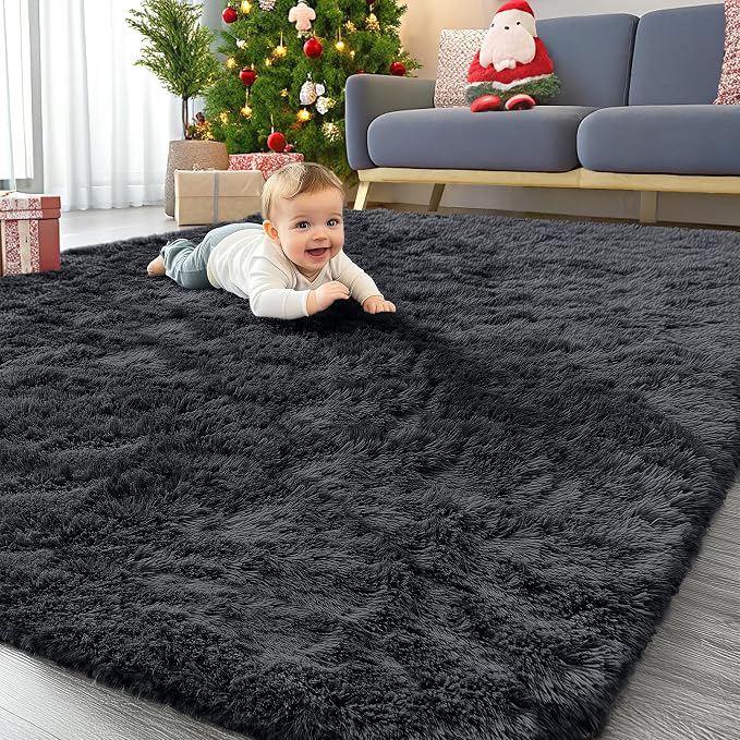 OLANLY 6x7 Area Rugs for Living Room Bedroom, Machine Washable Soft Fluffy by OLANLY