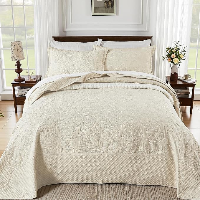 Oversized King Bedspread 138x122, California King Quilt - Image 8