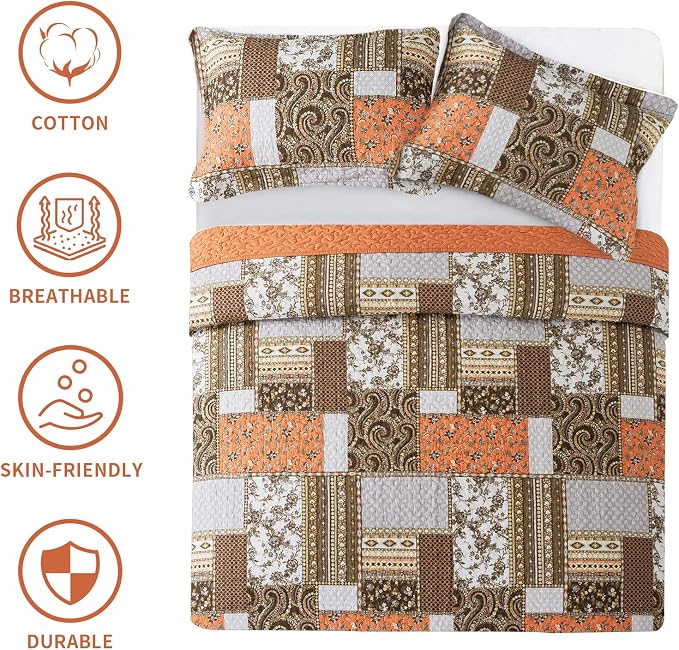 BEDIFANY 100% Cotton Cover Quilts Queen Size - Image 7