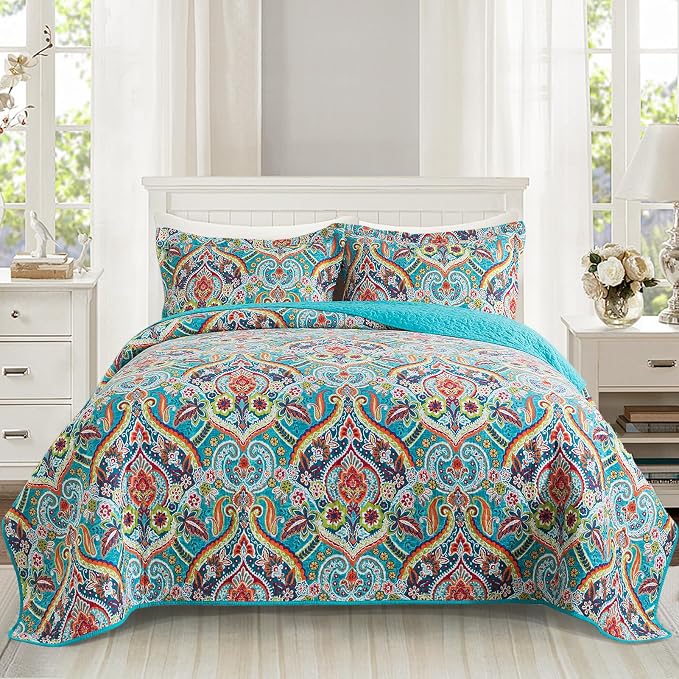 VAPUTAR Cotton Quilt Queen Bedding Set - Image 7