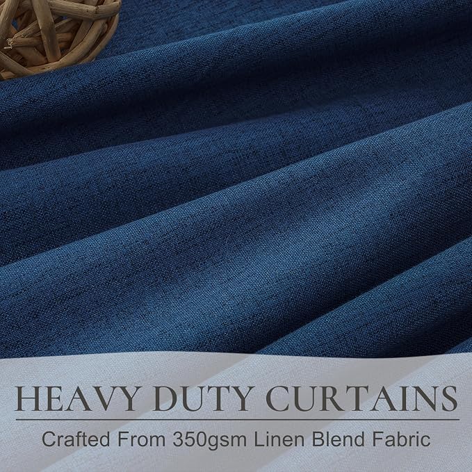 Navy Blue Blackout Curtains 84 Inch Length - Image 5