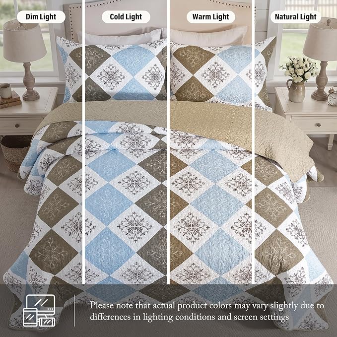 Etwel Lightweight Queen Size Quilt Set - Image 5
