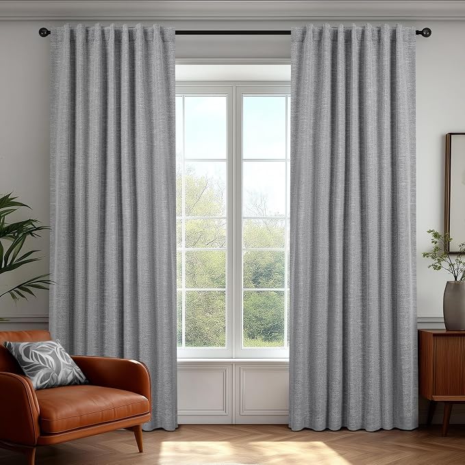 Deconovo Faux Linen 100% Blackout Curtains by Unknown