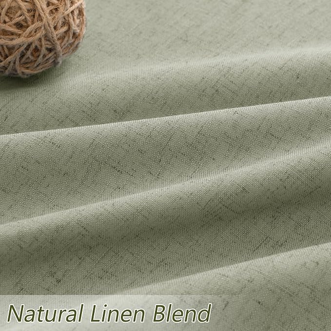 Sage Green 100% Blackout Curtains 96 Inch Length 2 Panels Set - Image 3
