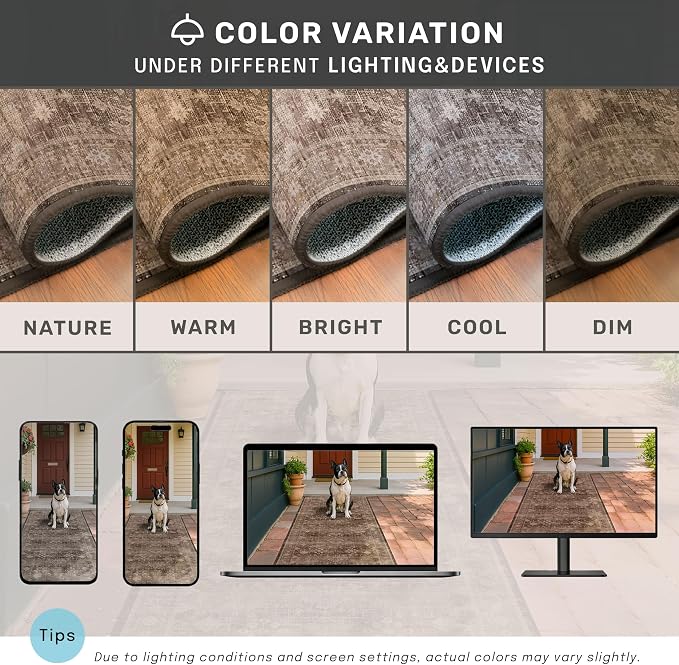 Boho Taupe Brown 5x7 Living Room Rug - Image 8