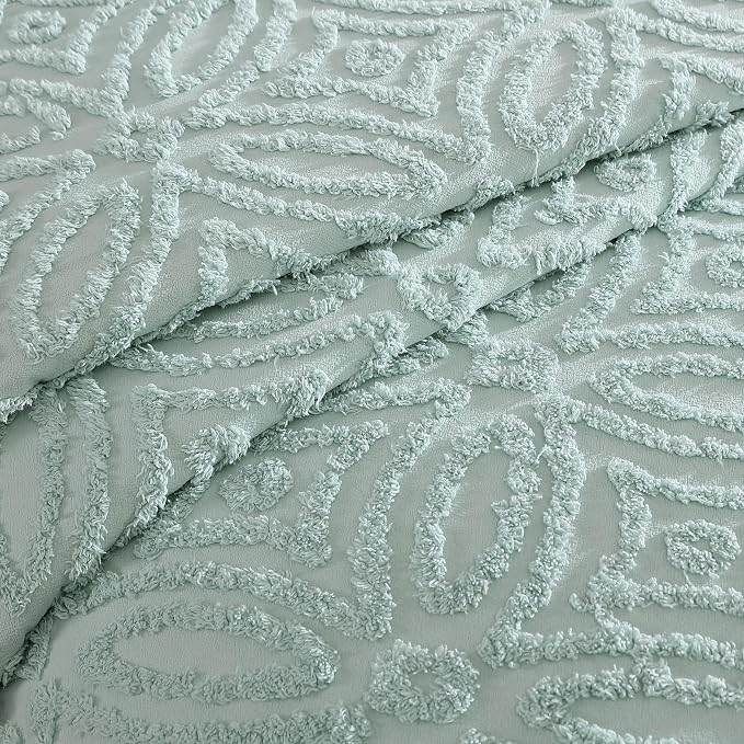 Beatrice Home Fashions Wedding Ring King Cotton Chenille Bedspread, cozy plush - Image 4
