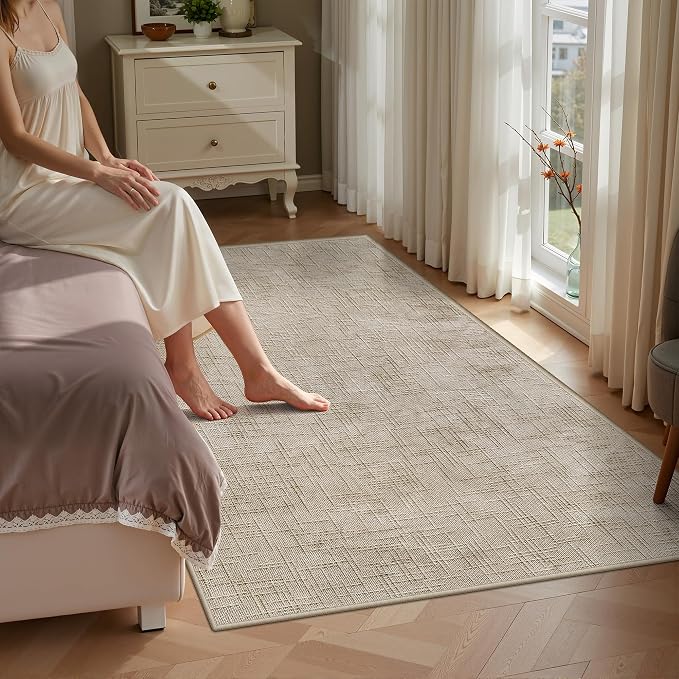 3x5 Entryway Rug, High-Low Pile Washable Rug - Image 4