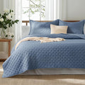 Bedsure King Size Quilt Bedspread, Thin Comforter, Mineral Blue Coverlet | by Unknown