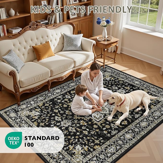 4x6 Area Rugs Living Room: Washable Rug - Image 8